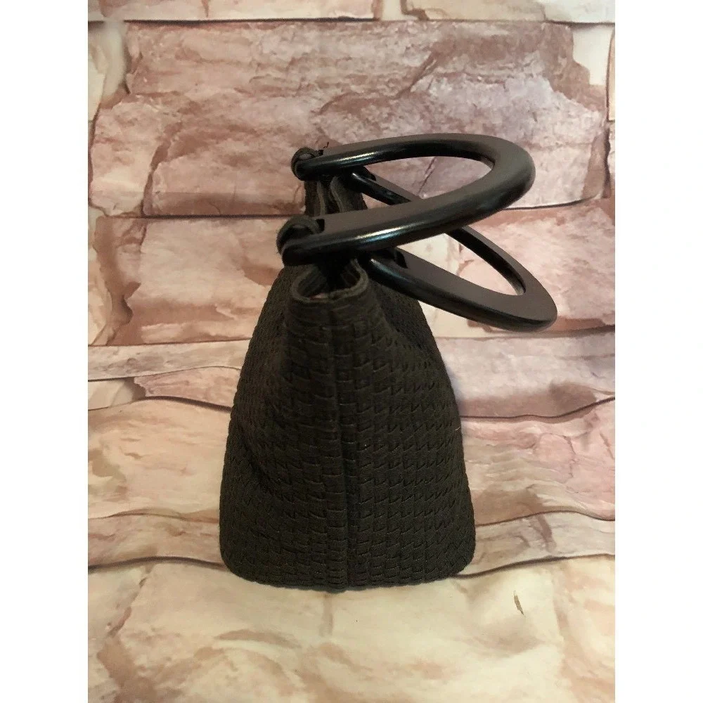 Talbot Women's Small Hand Bag Purse Woven  Lined‎ Brown